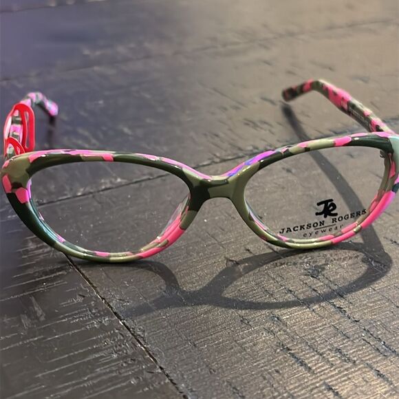 Jackson Roger Hand Made Camo Camouflage Eyeglasses Square Glasses Frames - Picture 6 of 10